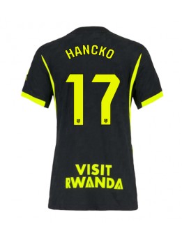 Ženski Nogometna dresi replika Atletico Madrid David Hancko #17 Gostujoči 2026-27 Kratek rokav Ženski Nogometna dresi replika Atletico Madrid David Hancko #17 Gostujoči 2026-27 Kratek rokav